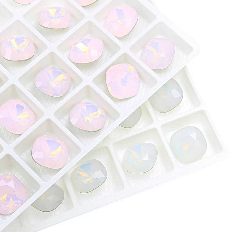 Квадратные заостренные клейкие камни стразы K9 стеклянные для дизайна ногтей