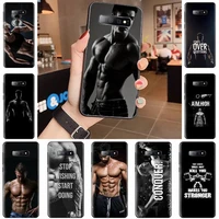 bodybuilding gym fitness man phone case for samsung galaxy s5 s6 s7 s8 s9 s10 s10e s20 edge plus lite shell cover funda