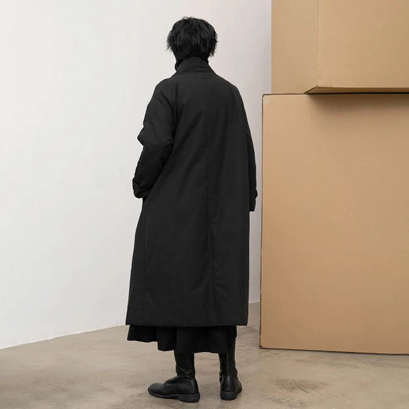 

Size Black Big Belt Long Cotton-padded Coat Long Sleeve Loose Women Parkas Fashion Tide New Autumn Winter 2021 1DD2413