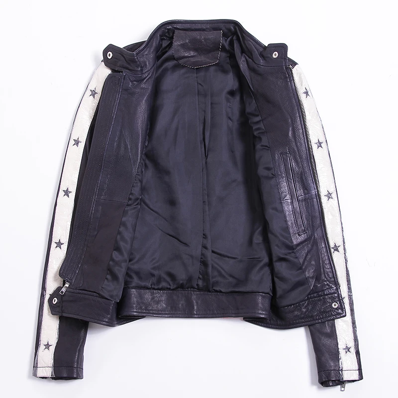 Женская мотоциклетная куртка Milan из натуральной кожи с высоким подиумом и