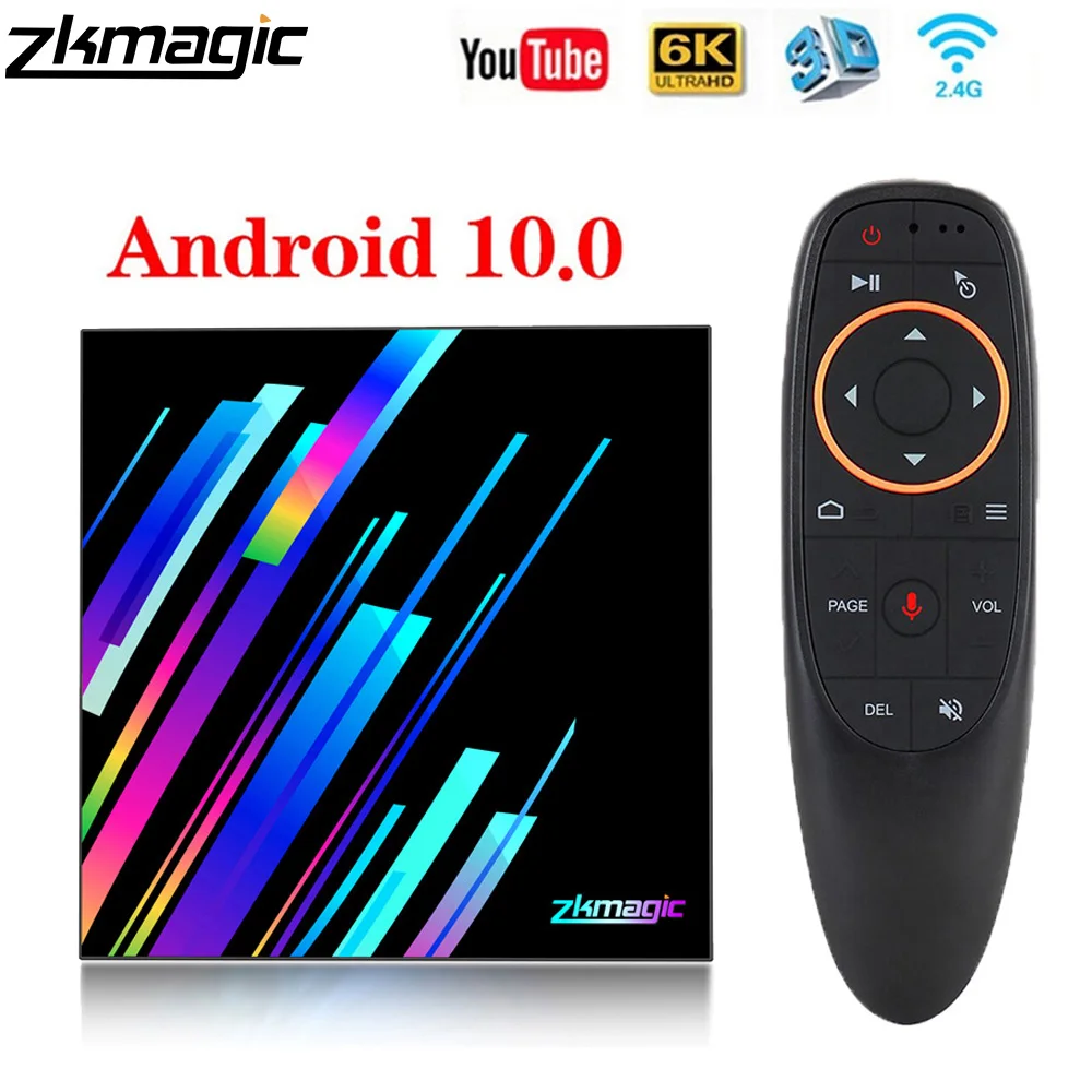 ZKMAGIC TV Box Android 10 0 Z3PLUS 4 ГБ 32 четырехъядерный Allwinner H616 Youtube 6K Smart Box|ТВ-приставки и