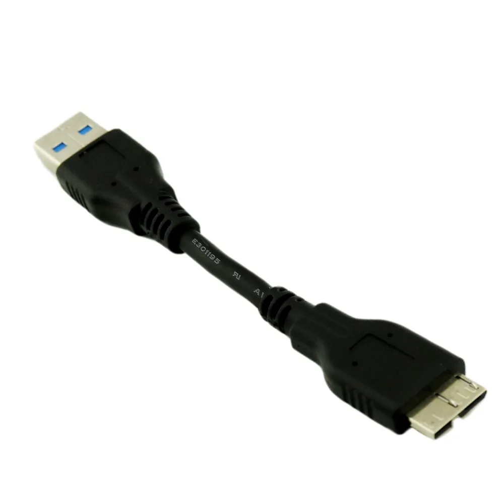 1 шт. короткий 10 см 5 Гбит/с USB 3,0 A штекер Micro B штекер 10 Pin высокоскоростной адаптер конвертер кабель для передачи данных шнур черный