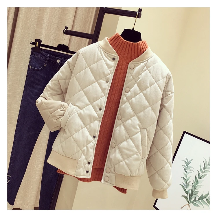 

New Autumn/Winter Women'S Filling Cotton Jacket Short Gold Velvet Jacket