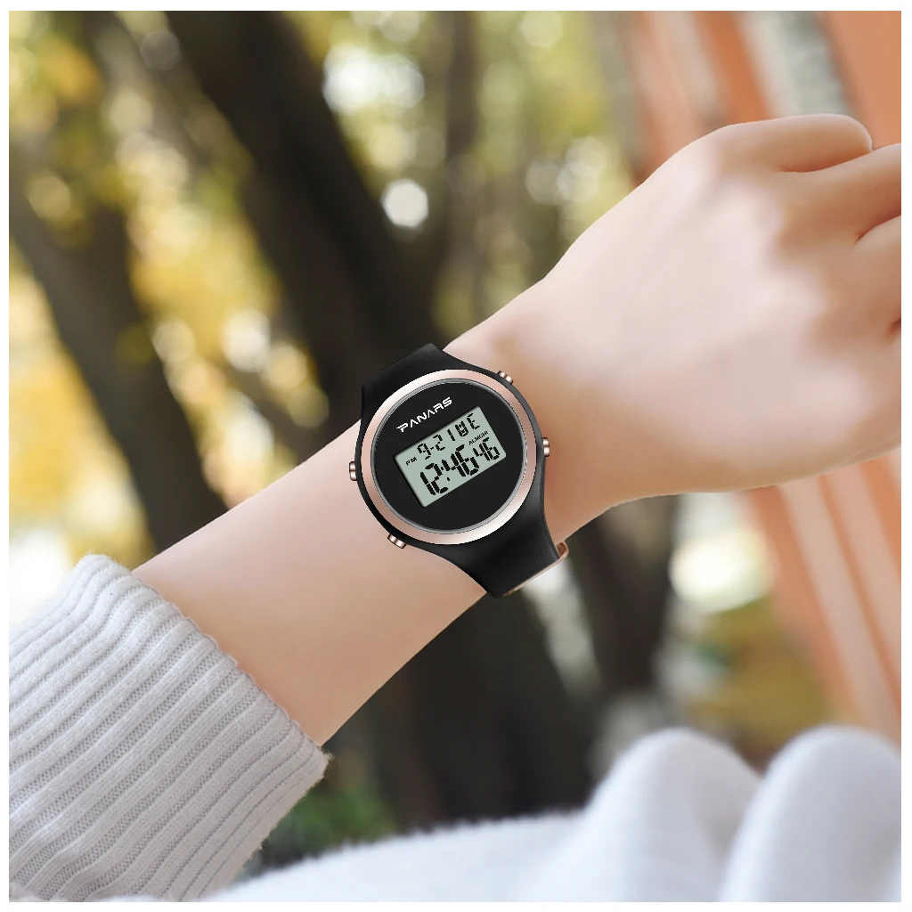 

SYNOKE Fashion Women's Watches Sports Waterproof Silicone Strap Ladies Students Watch LED Watch Alarm Men Digital Watch Relojes