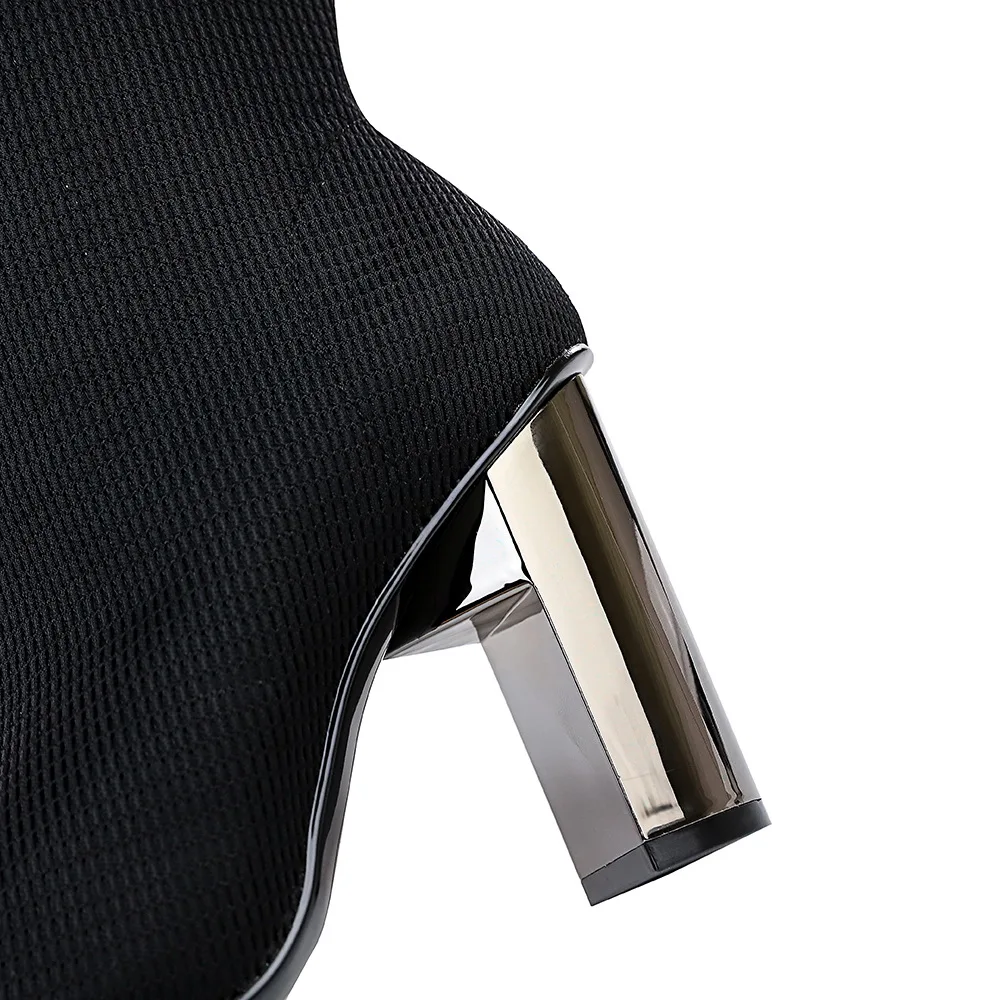 

Bigtree Classic Black Women's Shoes Sexy High Heels Pumps Autumn Winter Fashion knitting Stretch Fabric Sock Boots Size 34-40