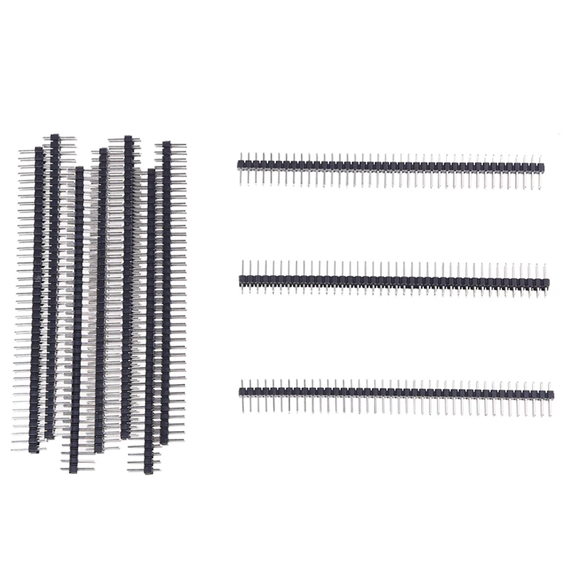 

10 шт., 2x40 контактов, шаг 2,54 мм, двухрядные булавки PCB