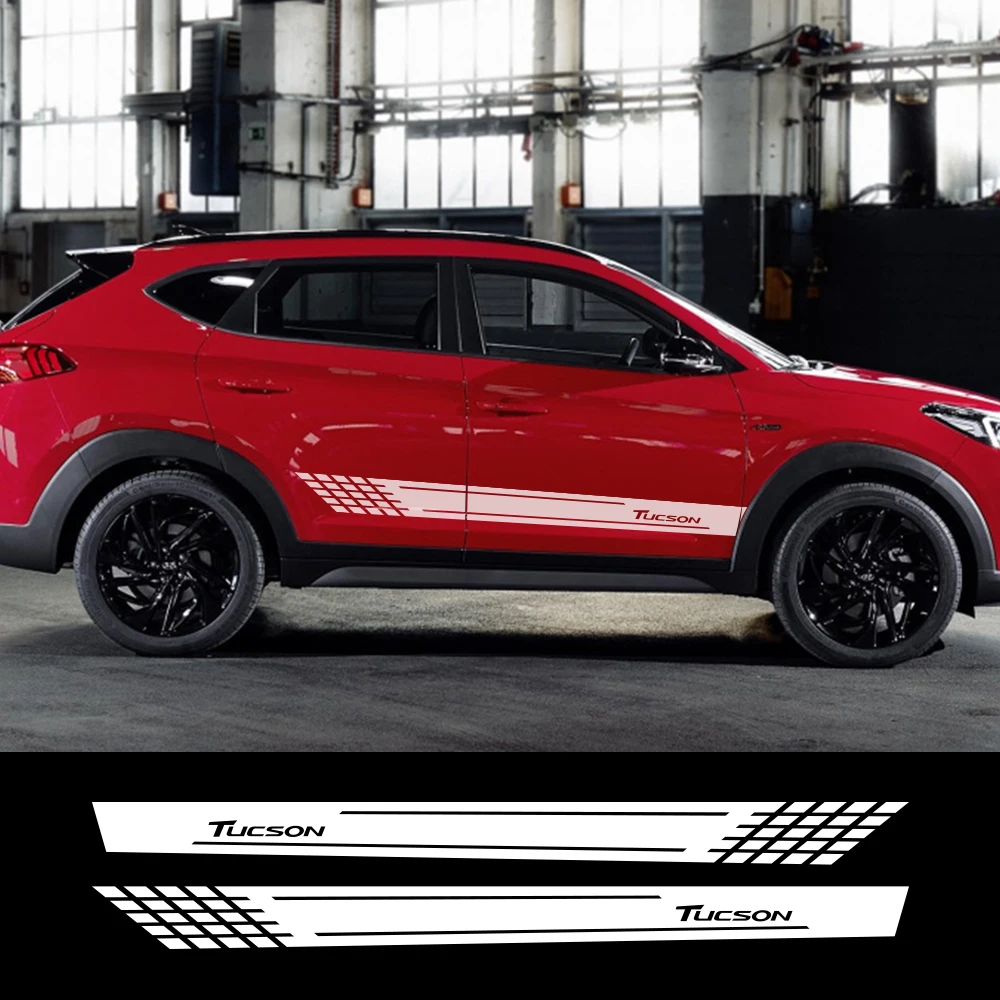 2 шт. для Hyundai Tucson автомобиль обе стороны двери наклейки из виниловой пленки