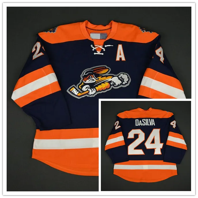 

#24 Justin DaSilva Greenville Swamp Rabbits 2017 Fantasy Team Hockey Jersey Embroidery Stitched Customize any number and name