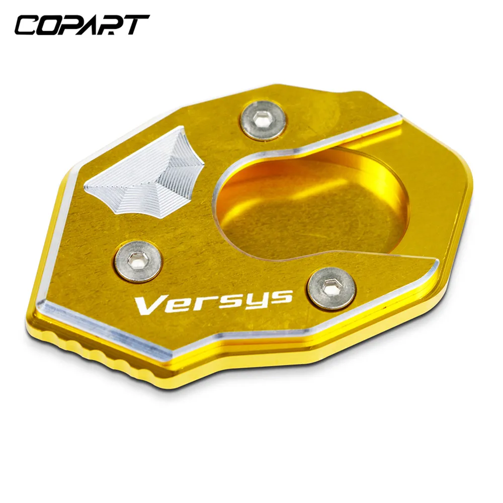 Gold Мотоцикл увеличитель боковой стойки пластина Kickstand увеличить расширение для KAWASAKI VERSYS300 Versys X300 X250 VERSYS1000 Versys 1000 - Цвет: Gold