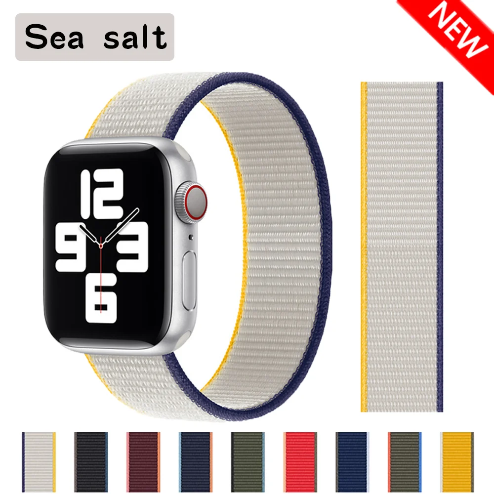 

Strap for Apple watch series SE 6 5 4 3 Nylon loop watchband bracelet iwatch band 38mm 40mm correa apple watch band 44mm 42mm