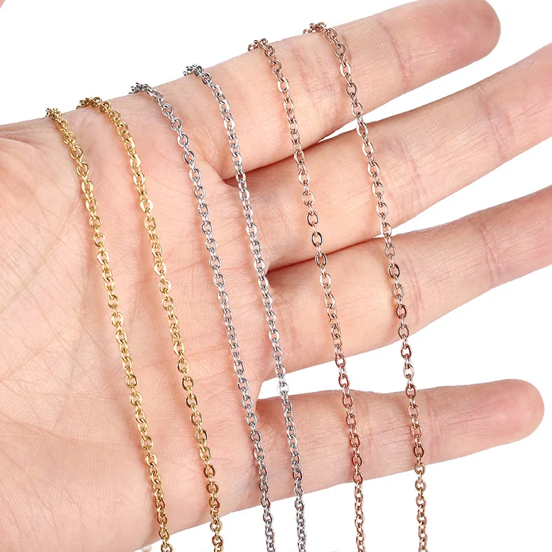 Цепочка Из Нержавеющей Стали с позолоченными застежками-карабинами 10 шт. 50 см |