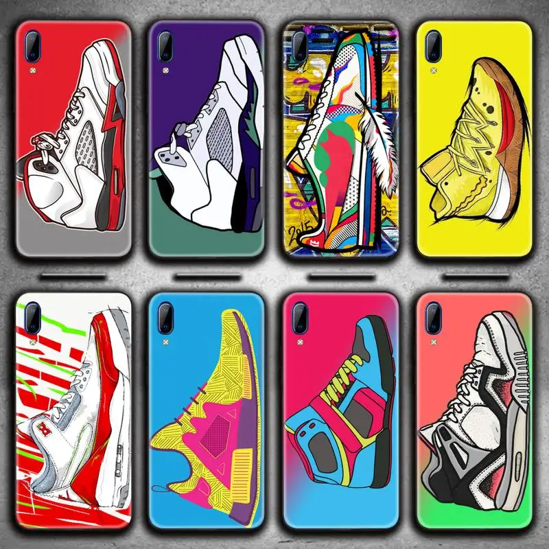 

Hot Luxury Brand Luminous Sneakers Shoe Box Phone Case For Vivo Y91c Y17 Y51 Y67 Y55 Y7s Y81 Y19 Y97 Y93 V17 vivos5