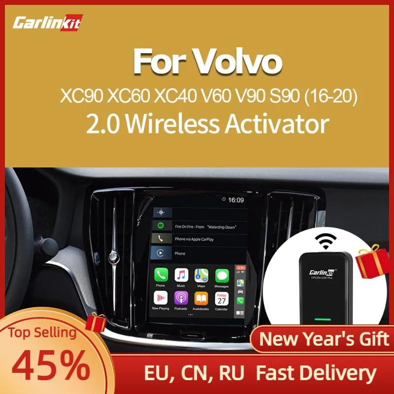 

Carlinkit 3.0 Wireless Carplay Dongle For Volvo XC90 S90 V90 XC60 V60 Original Car Adapter Plug And Play Bluetooth WIFI iOS13 14