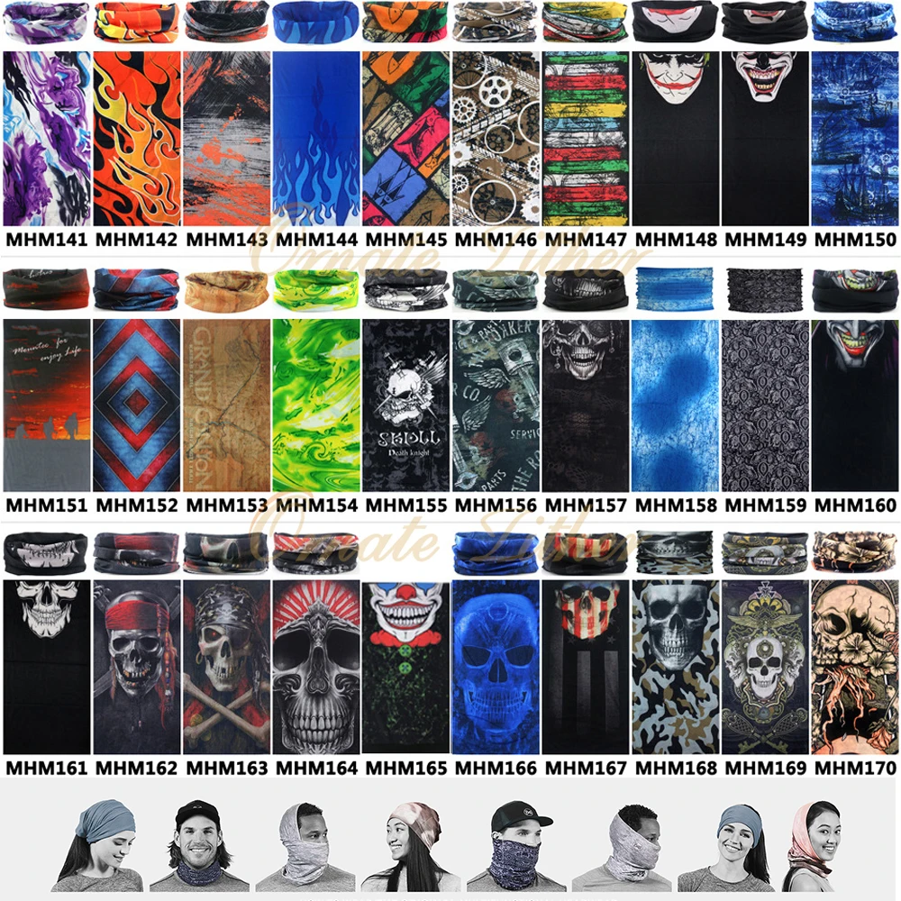 

3D Seamless Bandana Mascarillas Neck Buff Motorcycle Face Shield Army Tactical Headband Hiking Scarves Facemask Ski Balaclava