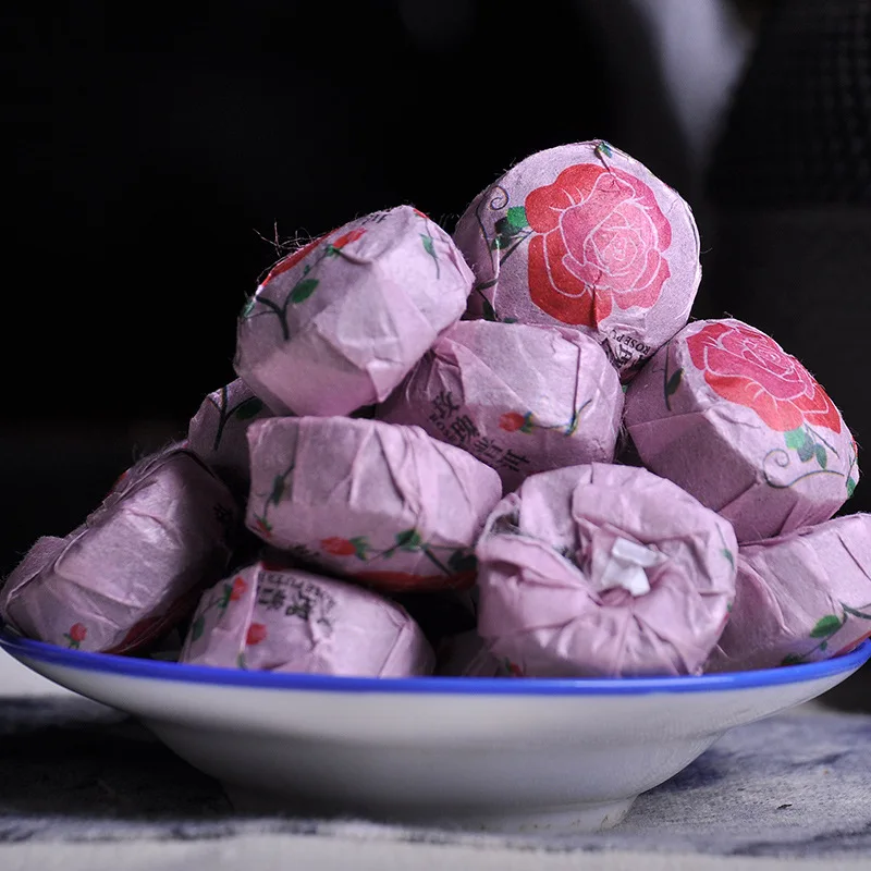 

Новый диетический чай Mini Tuo Rose Xiaotuo, оптовая продажа спелых чая пуэр, юньнанская Роза, красивый чай для здоровья, 500 г