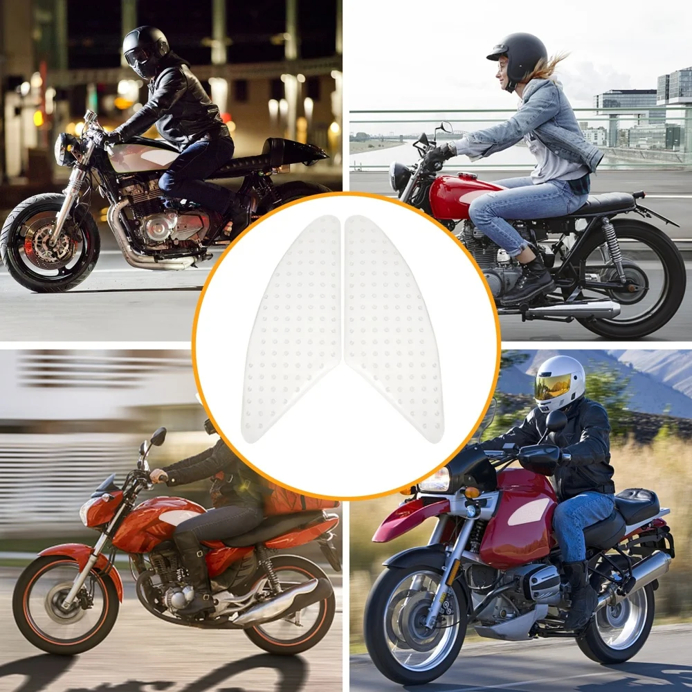 

1 Pair Rubber Fuel Tank Pads Tank Stickers Protector Knee Pad for Motorcycle