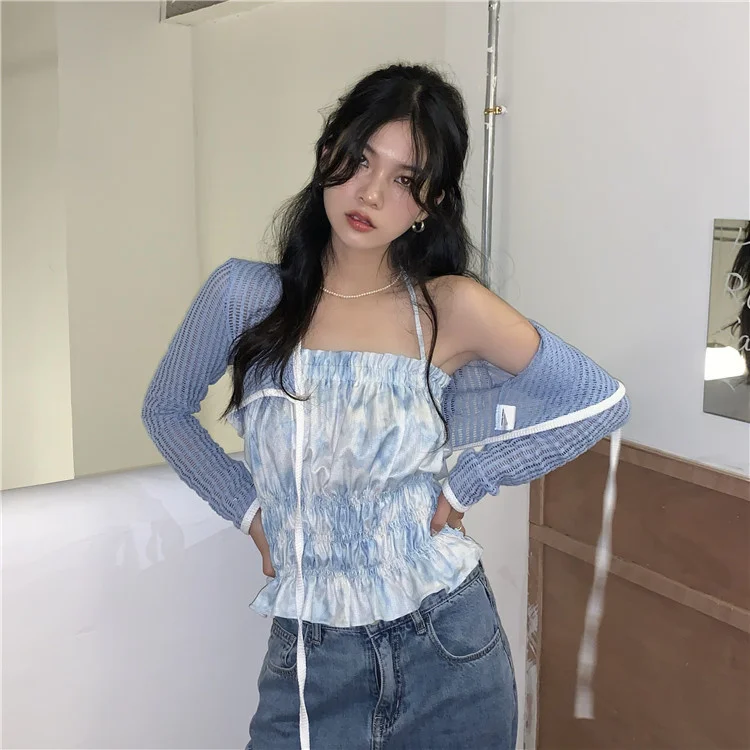 

Tie-Dye Pleated Suspender Rac