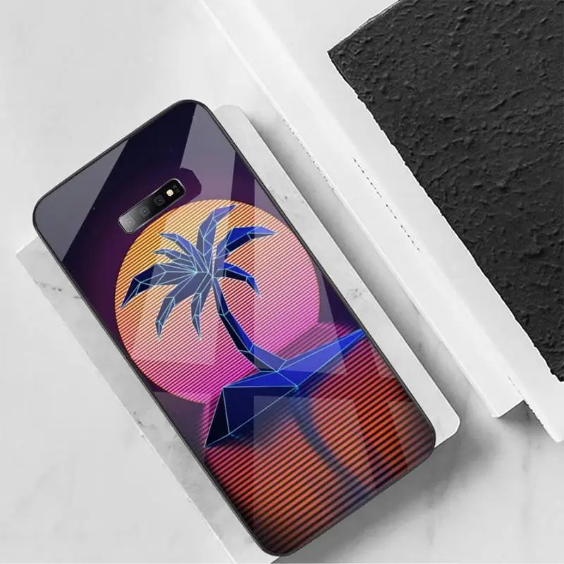 

Neon colorful art pattern Phone Case Tempered glass For Samsung S6 S7 edge S8 S9 S10 e plus note8 9 10 pro