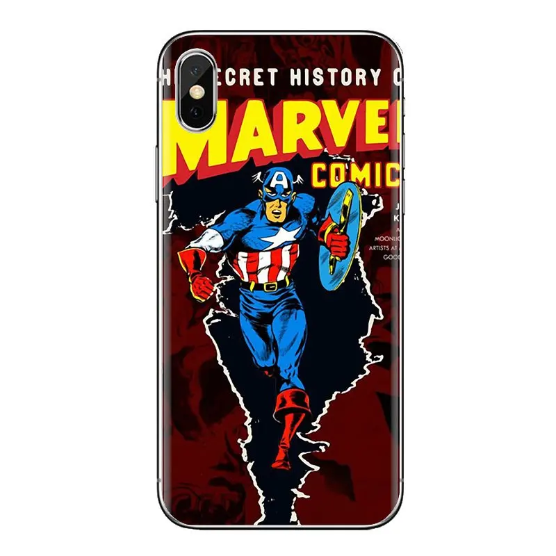 Silicone Phone Shell Case For Huawei G7 G8 P7 P8 P9 P10 P20 P30 Lite Mini Pro P Smart Plus 2017 2018 2019 marvel Captain America |