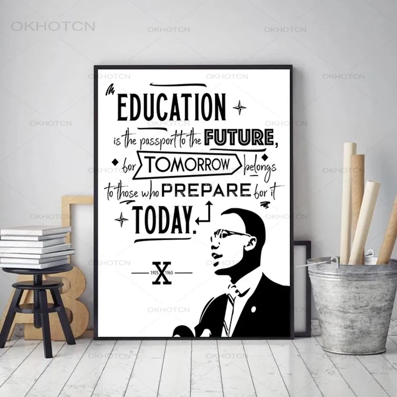 Картина на холсте с изображением Малькольма X