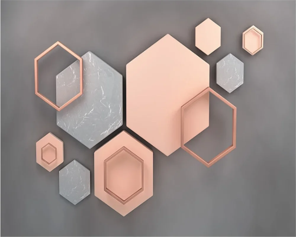 Пользовательские обои 3d шестиугольная мозаика современный минималистский