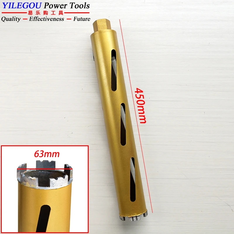 Алмазная коронка с сухим наконечником. Диаметр 32 мм 40 51 56 63 x 450 сухое алмазное