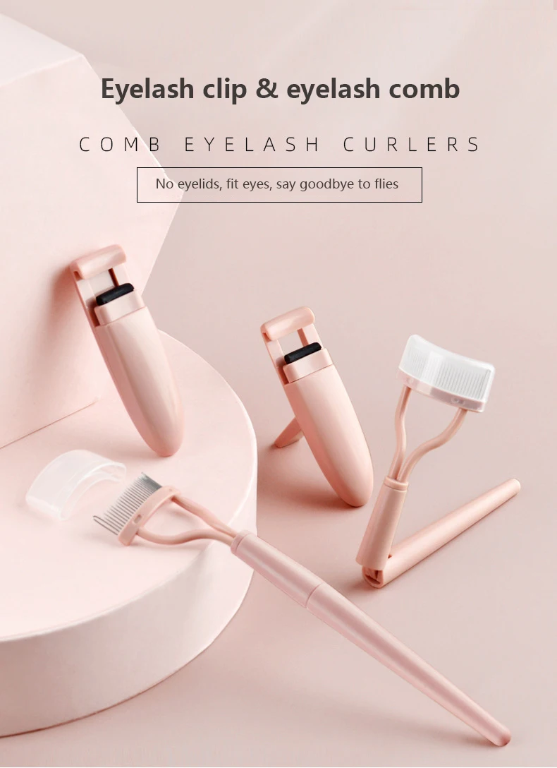 

Portable Eyelash Curler Set Curling Long-lasting Stereotype Local Eyelash Curler Eyelash Comb Combination Makeup Tools