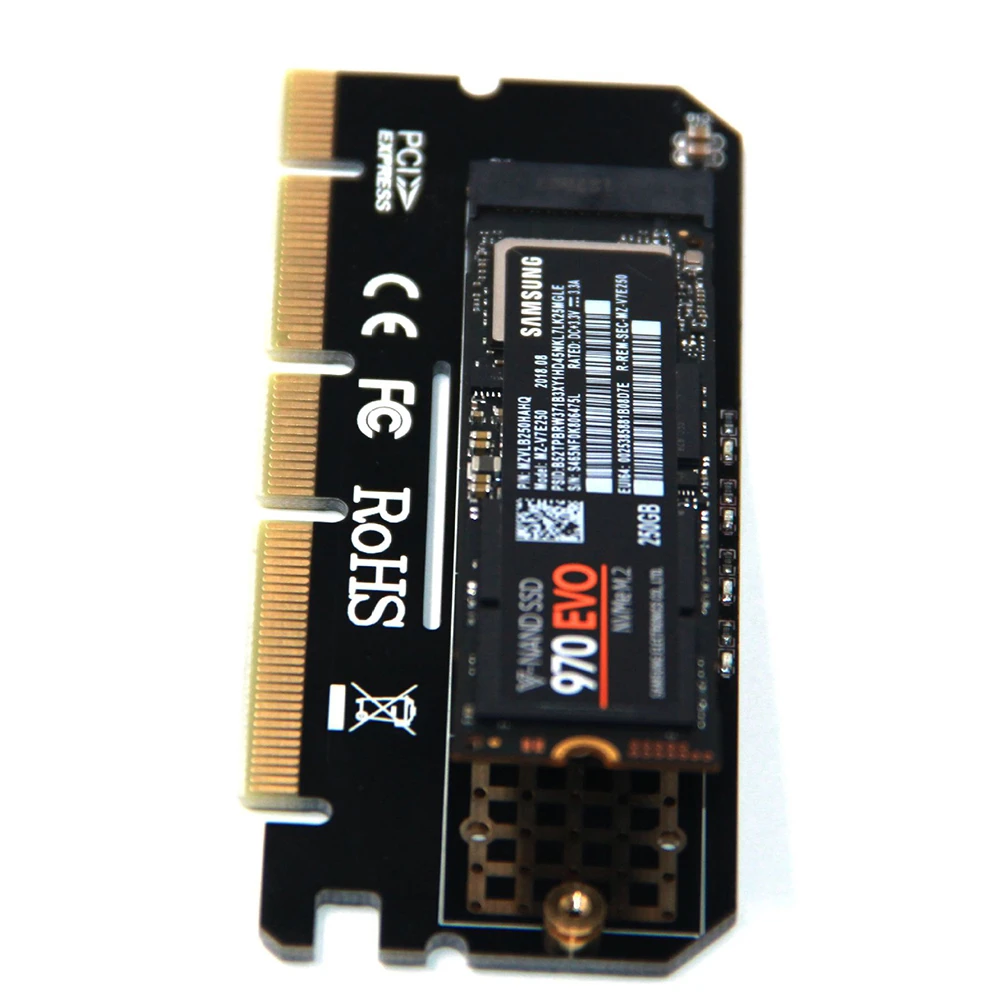 M.2 NVMe SSD NGFF к PCIE 3 0X16 адаптер со светодиодный M ключ интерфейсная карта Suppor PCI Express 0X4