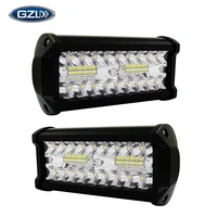 led bar 7inch 120w work light bar combo car driving lights for off road truck 9 60v 4wd 4x4 uaz ramp auto fog lamp for car