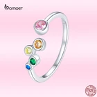 Bamoer стерлингового серебра 925 перстень с яркими открытые, кольца на палец для женщин Бесплатная Размеры корейский стиль ювелирных изделий GAR149
