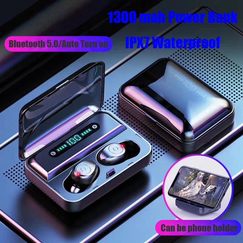 TWS F9 8D беспроводные наушники Bluetooth 5,0 наушники светодиодный дисплей 1300 мАч power Bank гарнитура в ухо mi Airdots для Xiao mi Red mi