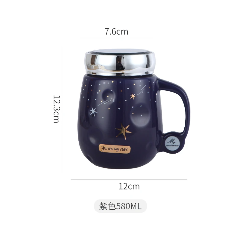 Personal Office Reusable Ceramic Tea Coffee Mug Personalized Tumbler Taza Ceramica Porcelain Cup With Lid A5B | Дом и сад