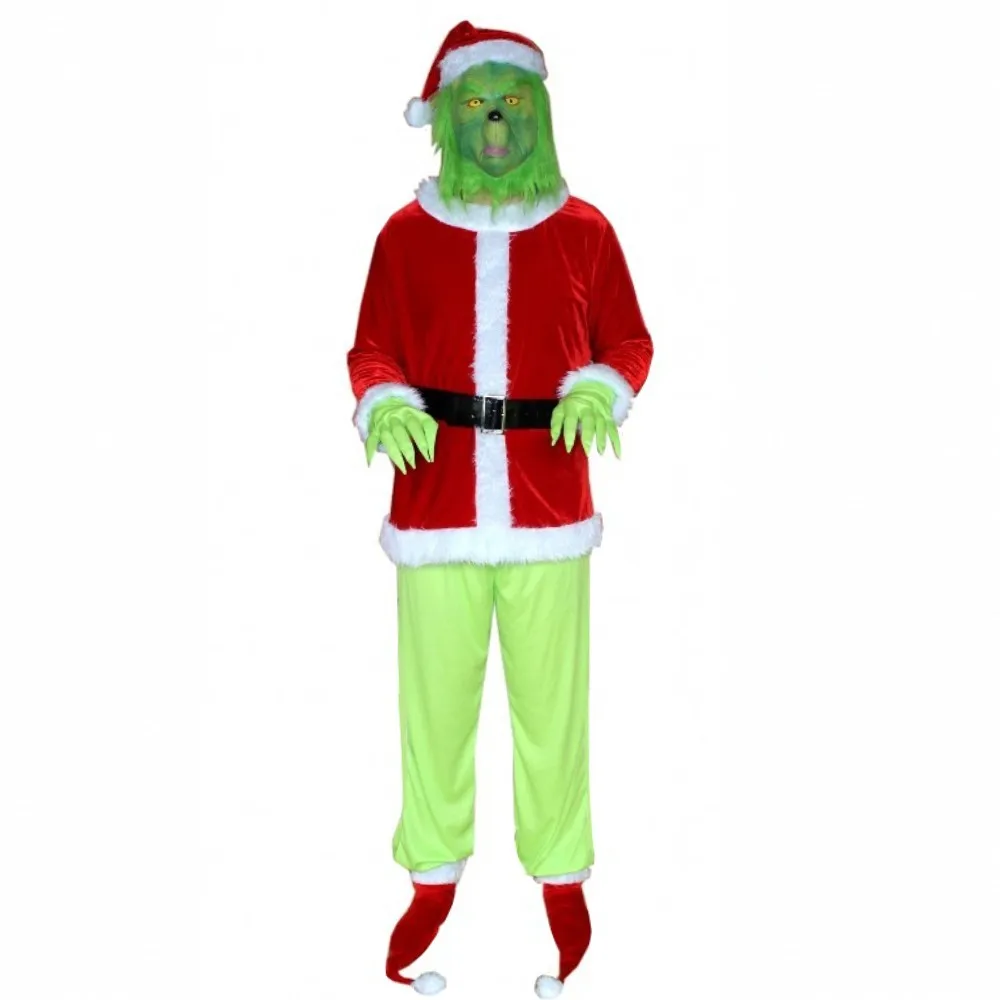 Костюм для косплея мужчин и женщин костюм санта-клауса с маской шлемом |