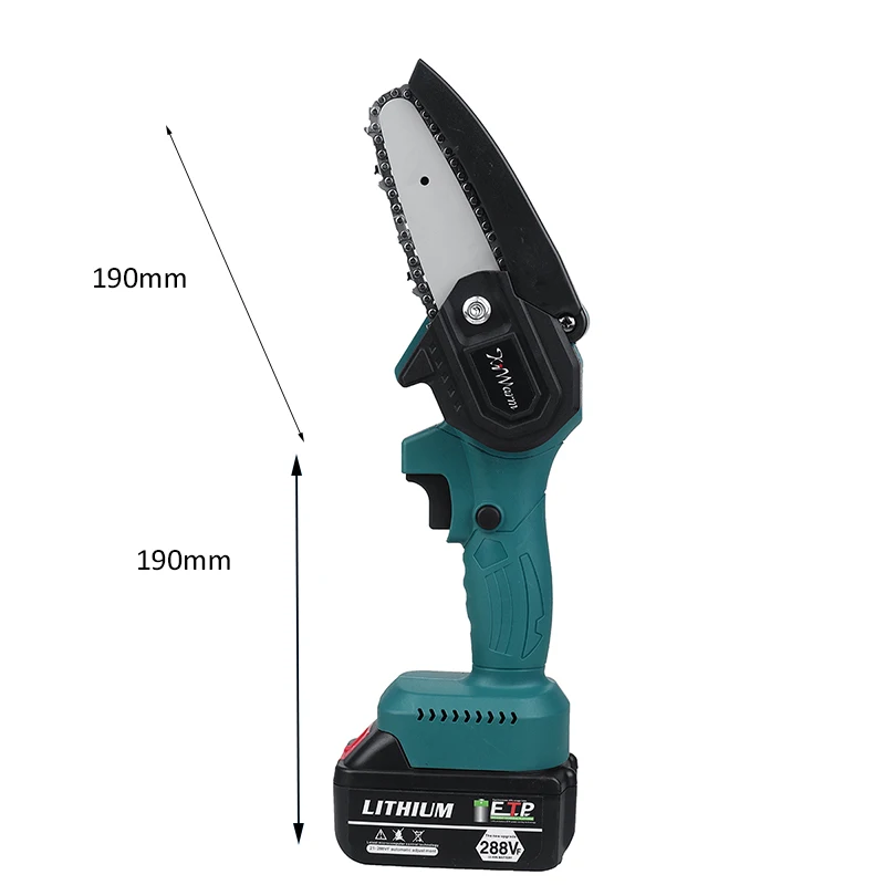 

288Vf Electric Mini Chain Saws Cordless Pruning ChainSaw Garden Tree Logging Trimming Saw For Wood Cutting With 30000mah Battery