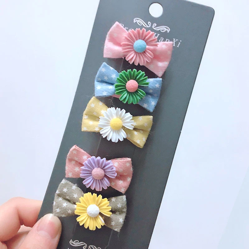 

10Pcs/lots Candy Color Baby Mini Small Bow Hair Clips Hair Pearl Flower Pins Barrettes for Children Girls Kids Hair Accessories