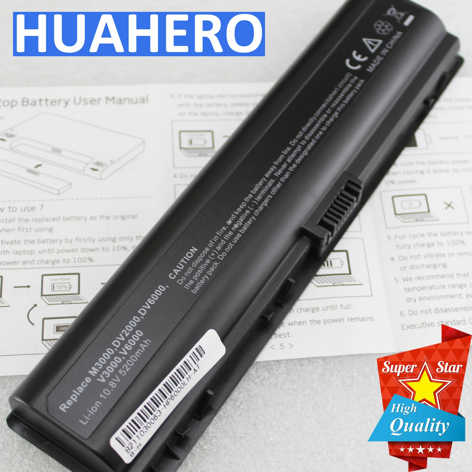 Аккумулятор для ноутбука HP Pavillion dv2000 v3000 V6000 dv6000 G6000 G7000 Compaq Presario A900 C700 F500 F700 440772 001