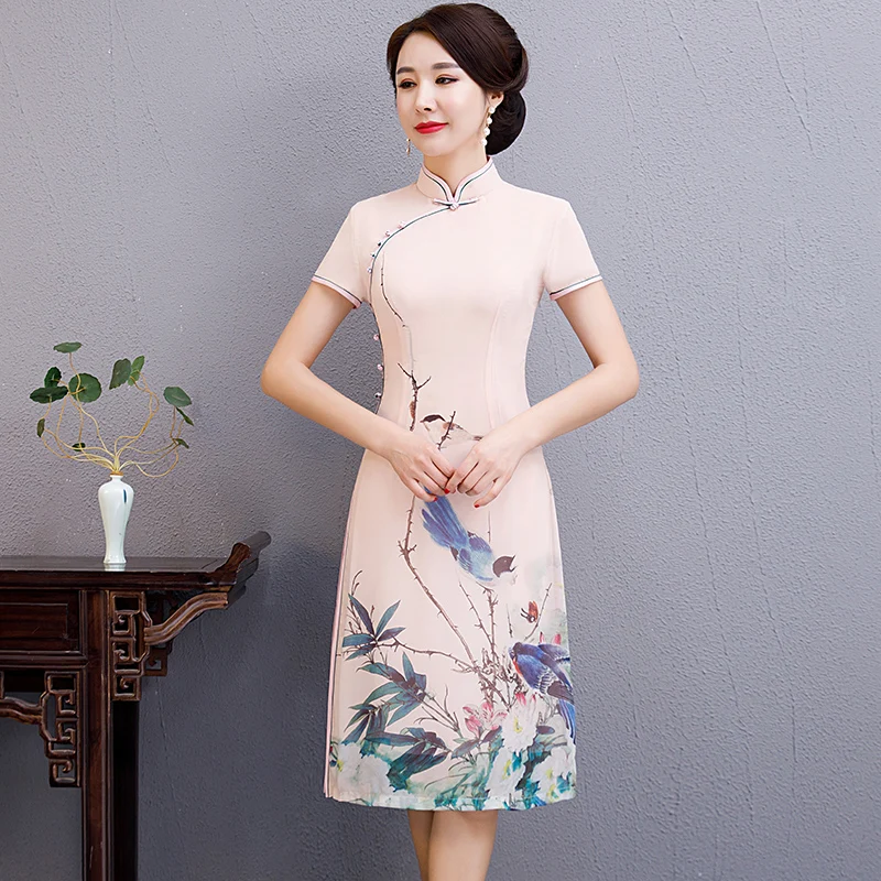 Традиционная одежда Вьетнам aodai qipao платье для женщин Вьетнам традиционная одежда ao dai Вьетнам - Цвет: color5