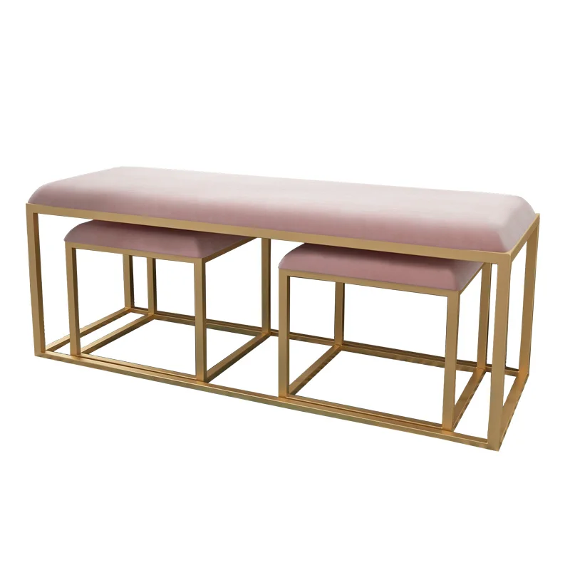 

Net red simple modern shoes bench European sofa bench bedroom bed end stool test shoes soft seat bench
