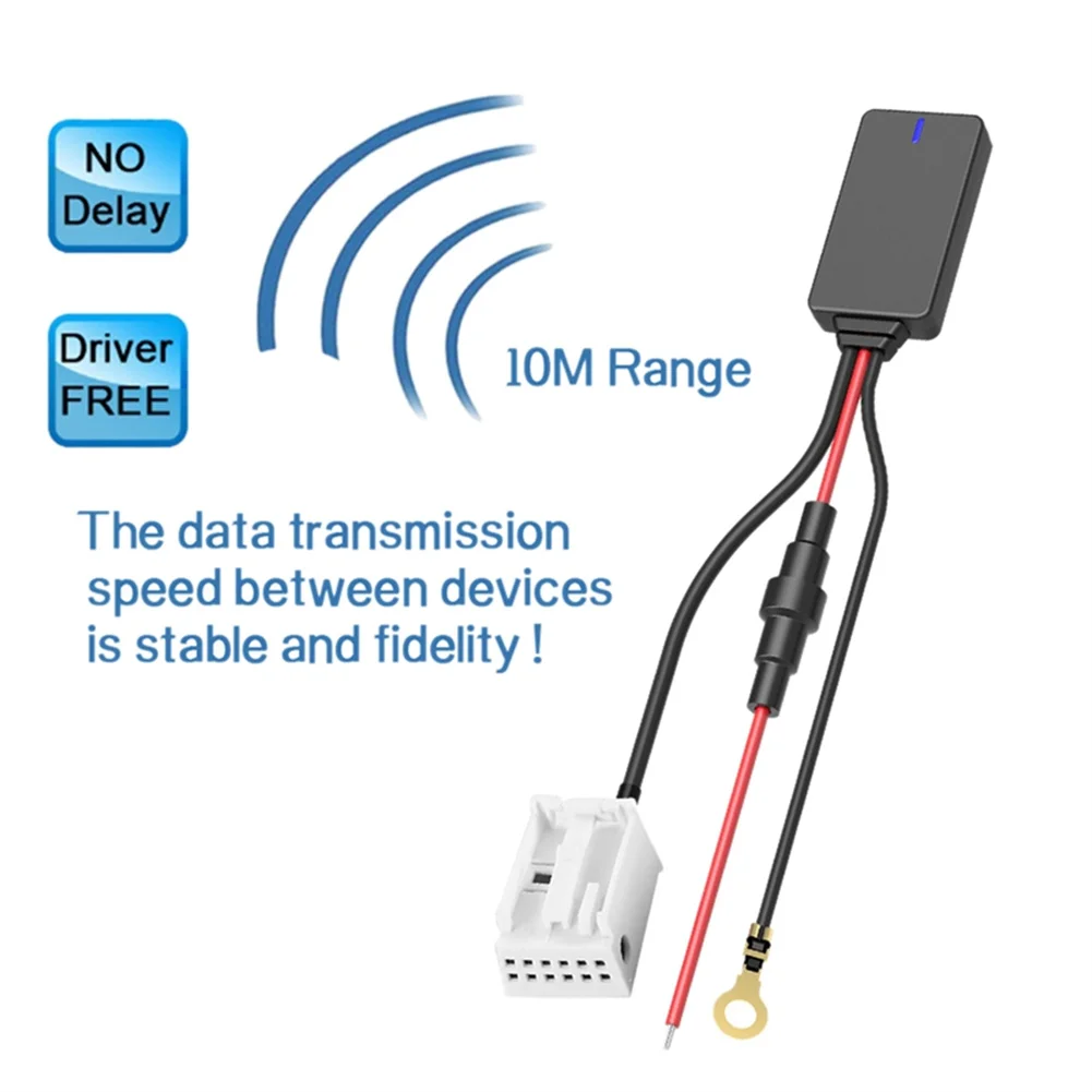 

12 Pin 12V Car Bluetooth Adapter AUX Cable Wireless For Benz W169 W221 Car Electronics Accessories Bluetooth AUX Cable