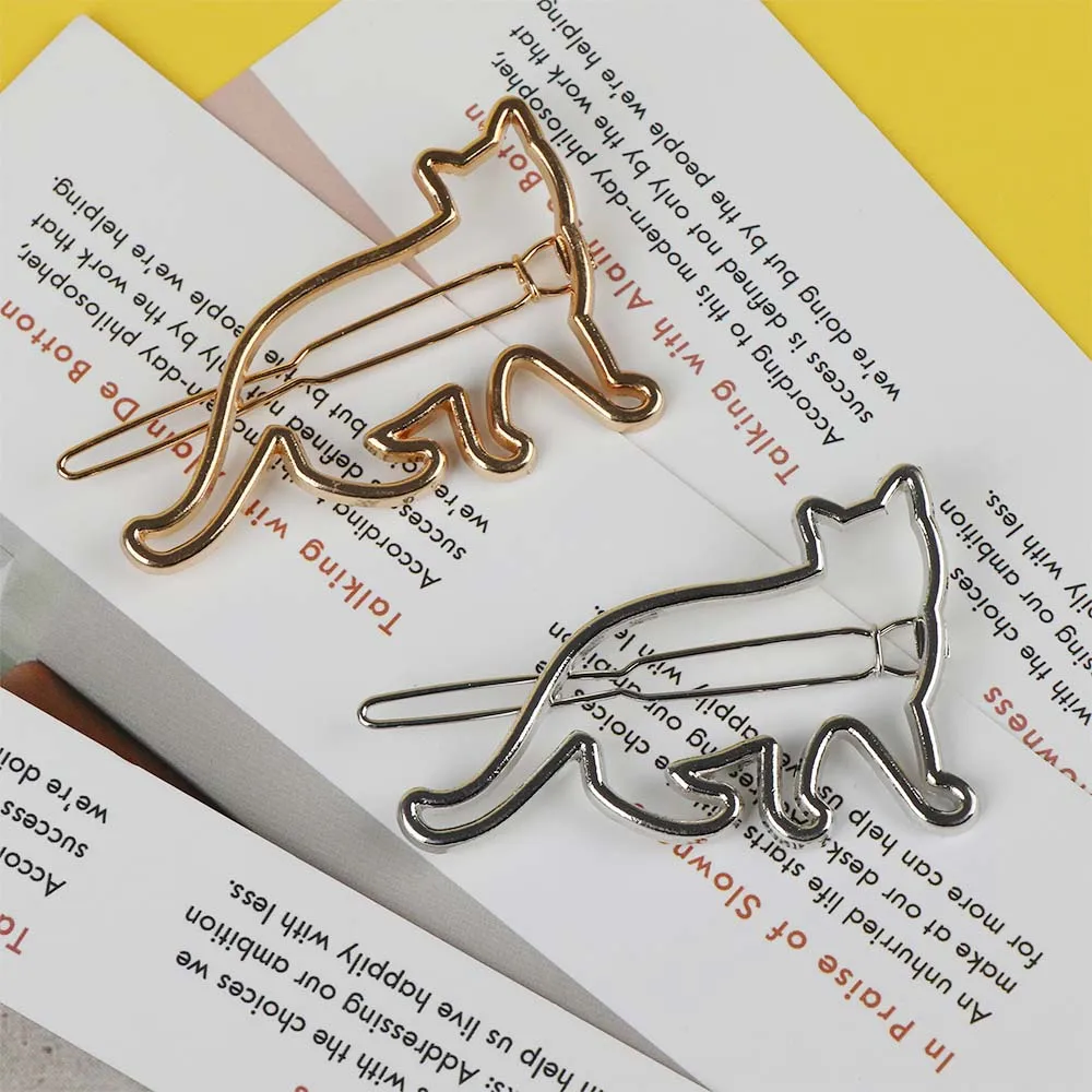 Заколка для волос в форме кошки женщин и девочек|Шпильки заколки волос| |