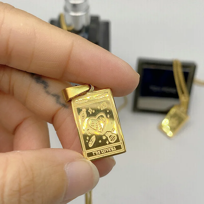 Коллекция 2021 года винтажное женское ожерелье из нержавеющей стали с подвеской