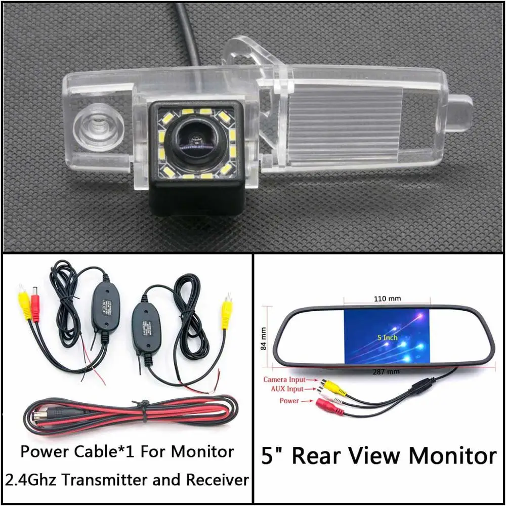 C Wireless 5 inch M 12 Светодиодный свет заднего хода автомобиля зеркало заднего вида Камера для Toyota Highlander 2003 2004 2005 2006 2007 2008 2009 2010 2011 2012 Стоянкы Автомобилей Автомобиля - Название цвета: C Wireless 5 inch M