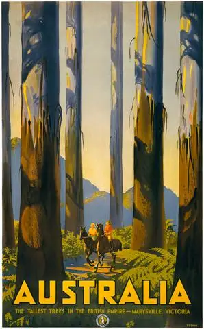 Vintage Australian Travel Agency Tour Landscape Poster Retro Canvas DIY Wall Stickers Home Posters Art Bar Decor | Дом и сад