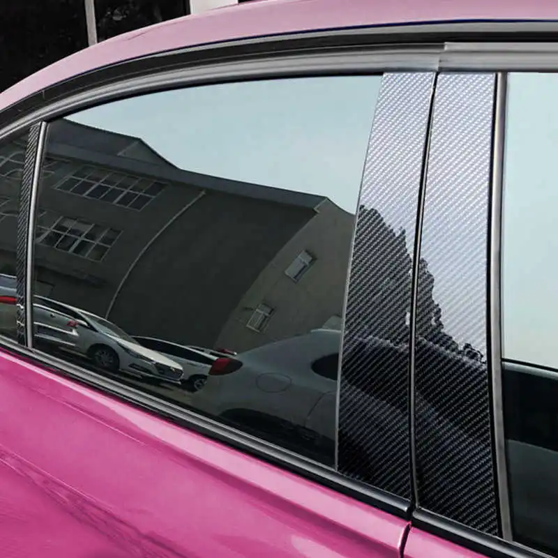 

Fit For Mercedes-Benz C-Class 2015-2018 carbon fiber outer long shaft center pillar B window decoration Interior modification