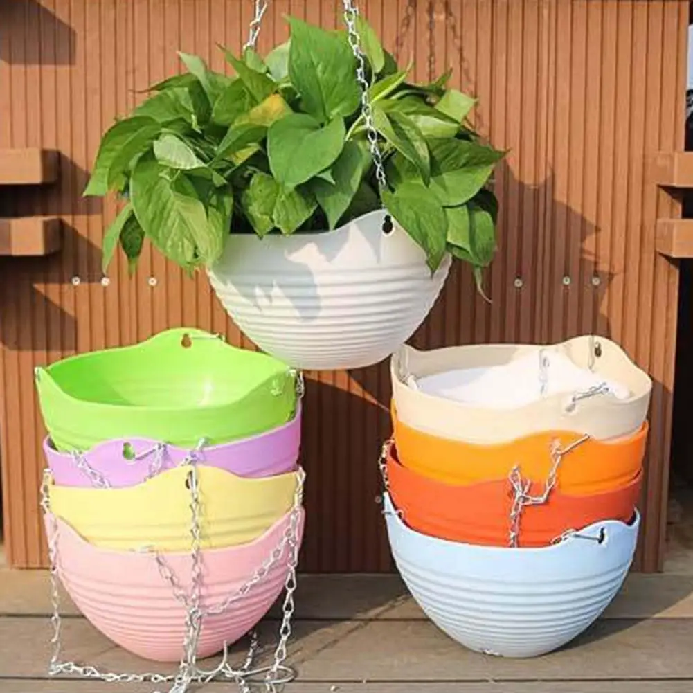 

Plant Pot Decorative Easy Installation Plastic Solid Color Succulent Hanging Planter Container for Home