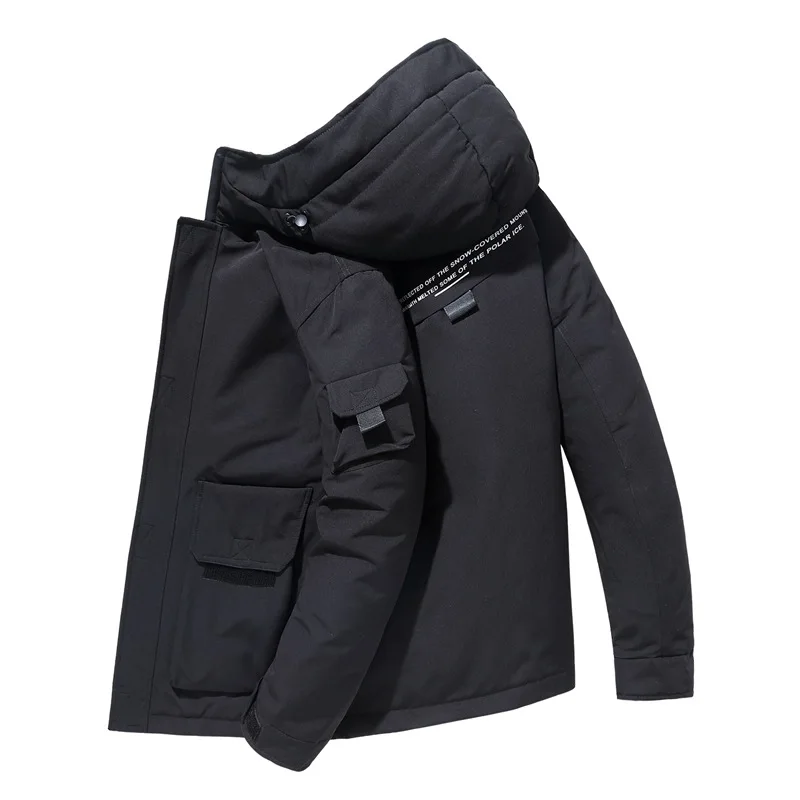 Work Clothes Down Jacket Men's New Winter Korean Fashion Handsome Short Thickened Warm Jacket Autumn and Winter