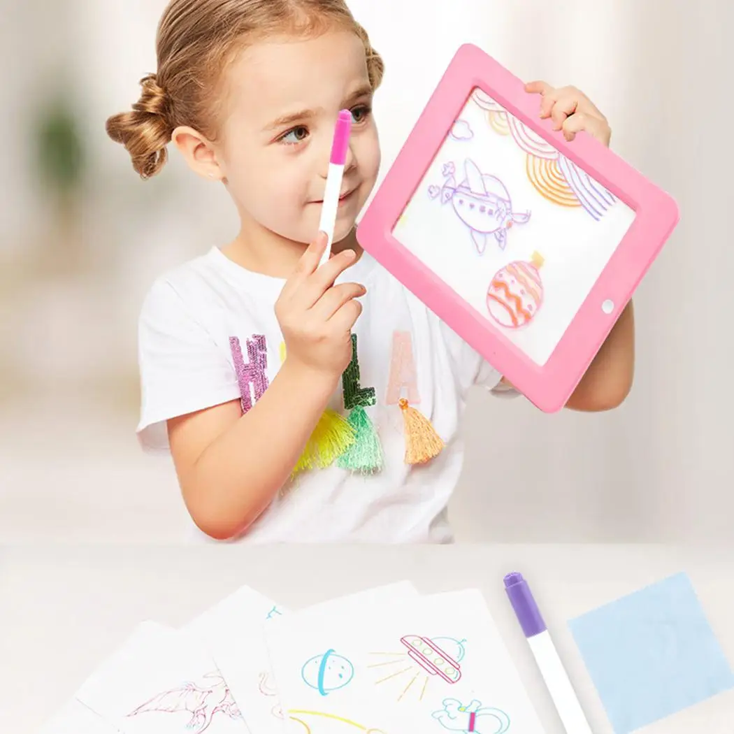 Детская Магнитная многоцветная обучающая квадратная рисовальная доска для