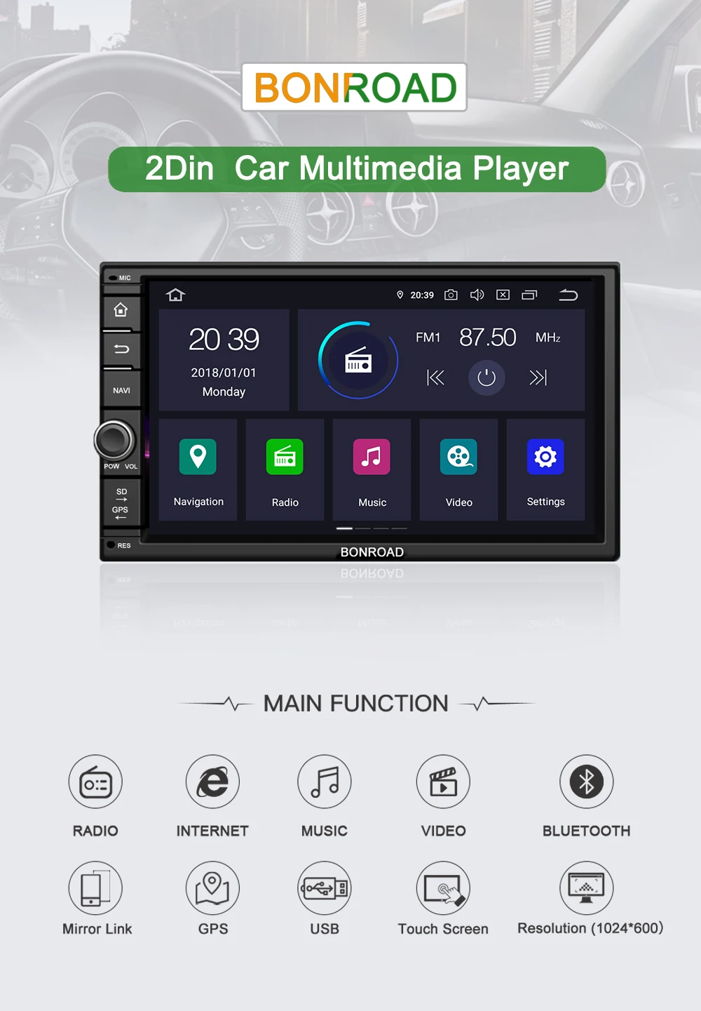 Bonroad " 8 core Android 8/9. 0 PX5 Cortex A53 Автомобильный мультимедийный плеер для Nissan GPS Радио стерео аудио плеер dvd плеер оперативная память 4G Rom 32/64 ГБ