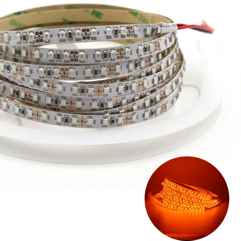 3528 120leds white DC12V SMD 5050 3528 светодиодный световой бар оранжевый 600nm истинный Оранжевый Светодиодный луч светодиодный свет с веревкой свет 12 в коридор моделирующая лампа - Испускаемый цвет: 3528 120leds white