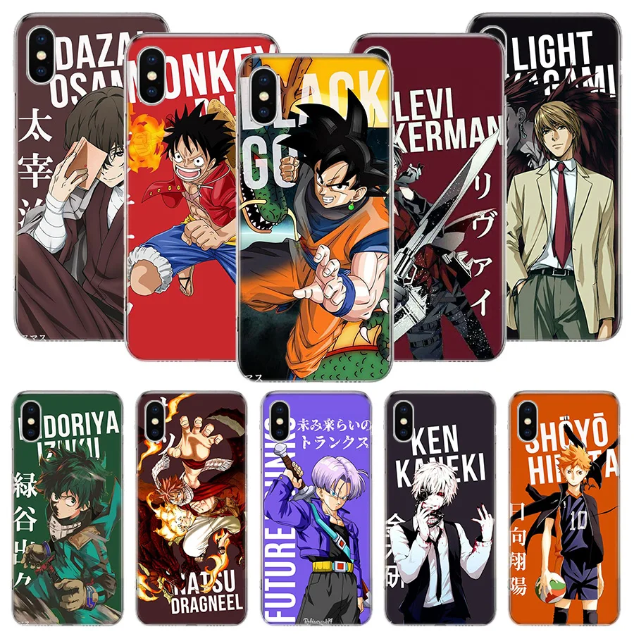 

Anime Protagonist Cool Boy Phone Case For iPhone 11 12 13 Pro XS XR X Max 7 8 6 6S Plus Mini + 5 SE Pattern Customized Coque Cov